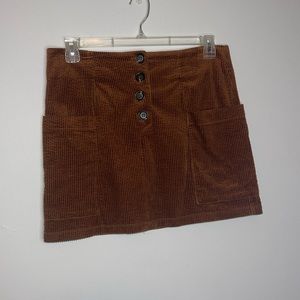 B. Original by Shoe Fly Brown Corduroy Mini-Skirt Size Large